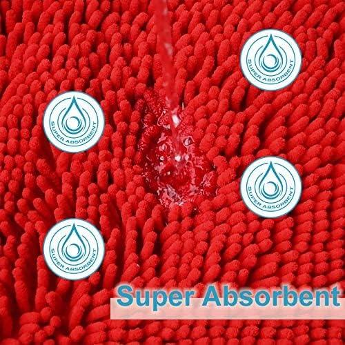 Red Bathroom Rugs Non Slip Thick Bath Mat Sets 3 count, Thickened Bath Mats for Bathroom,Bath Rugs Quick Dry Machine Washable for Shower Mat-Rugs for Living Room-Christmas Decorations Bathroom Set