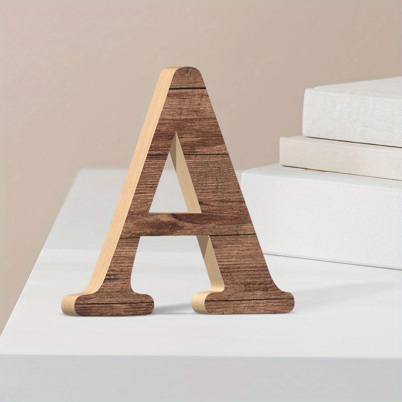 Custom Wooden Decorative Letters-26 One Capital Letters, Suitable for Home, Office Or Cafe Display Decorative Letters