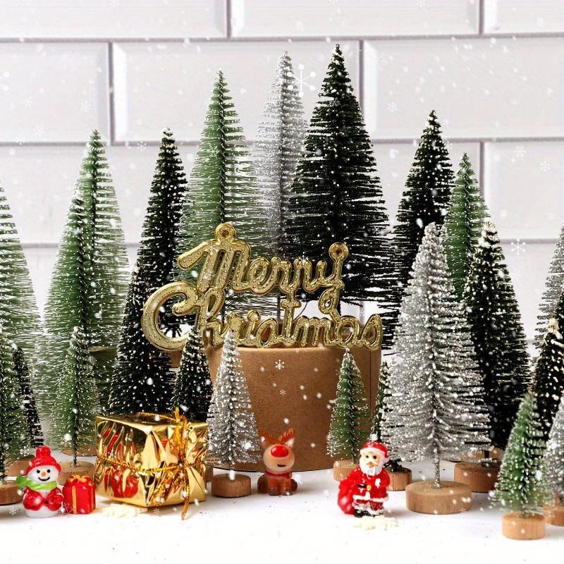 Artificial Christmas Tree Decoration, 15pcs set Mixed Size Mini Christmas Tree Decoration, Festive & Party Supplies for Home Party Decoration