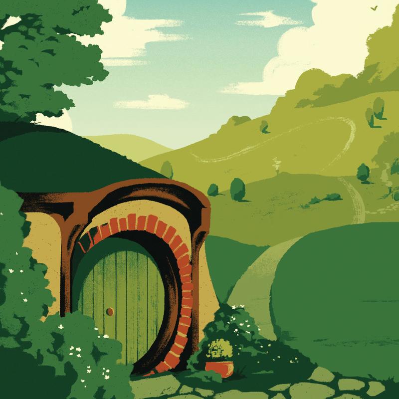 The Shire Travel Poster - Wall Decor Artwork LOTR Gift