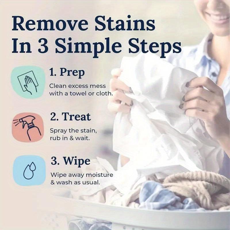 Stain Remover Spray-Stain Treater for Laundry Laundry Stain Remover Spot Cleaner for Food, Grease, Blood and Pet Stains, Underwear, Fabric, non-harmful to clothes