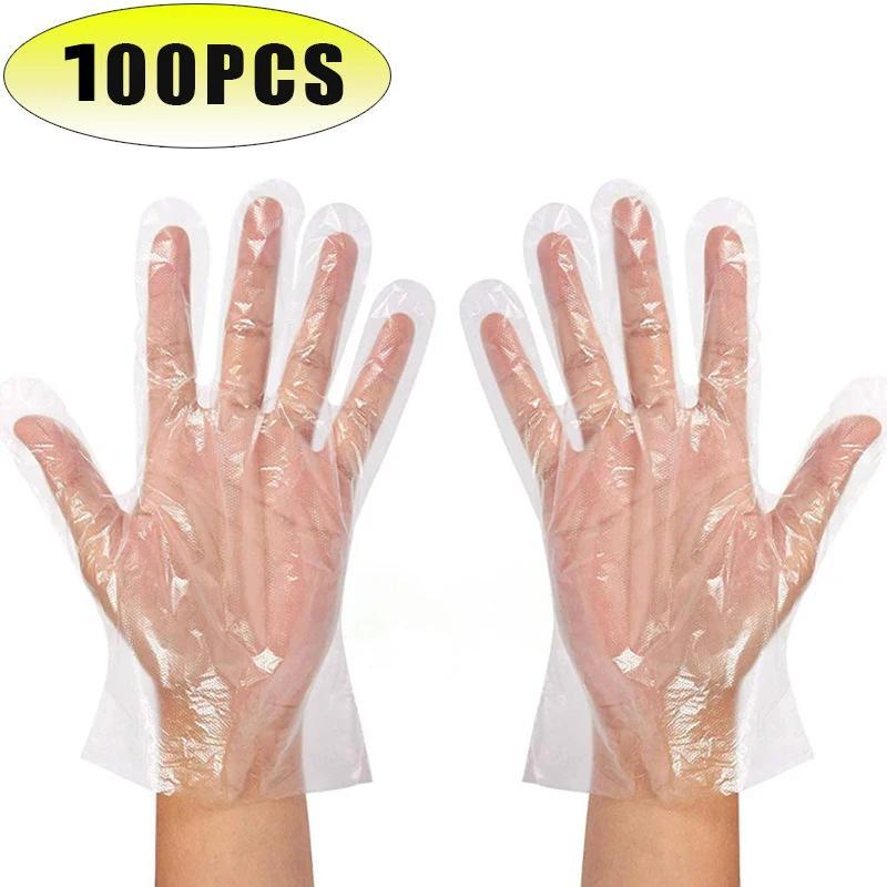 Disposable Clear Gloves, 100 300 500pcs Disposable Gloves, Household Cleaning Gloves, Kitchen Cleaning Supplies