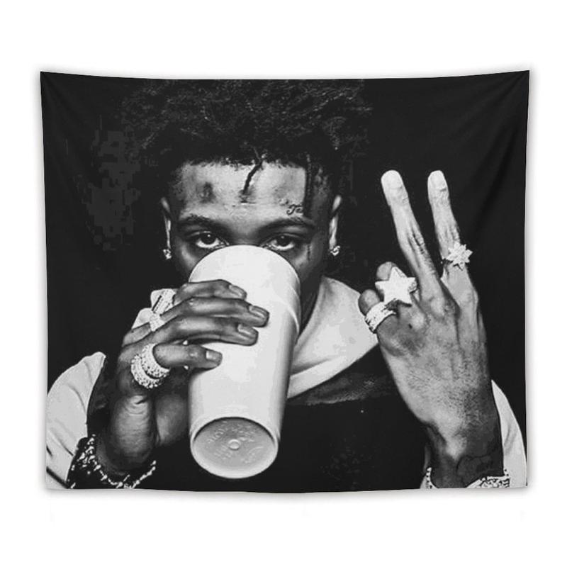 Fashion Tapestries YoungBoy Never Broke Again Living Room Bedroom Decor Tapesty Wall Hanging Cloth Art Background Wallcloth 50