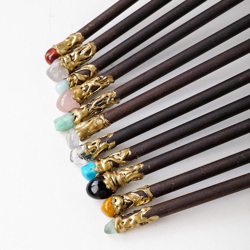 12 Zodiac Signs Natural Stone Magic Scepter, Fairy Lucky Stone Scepter, Exquisite Party Props Accessories, Festive & Party Supplies