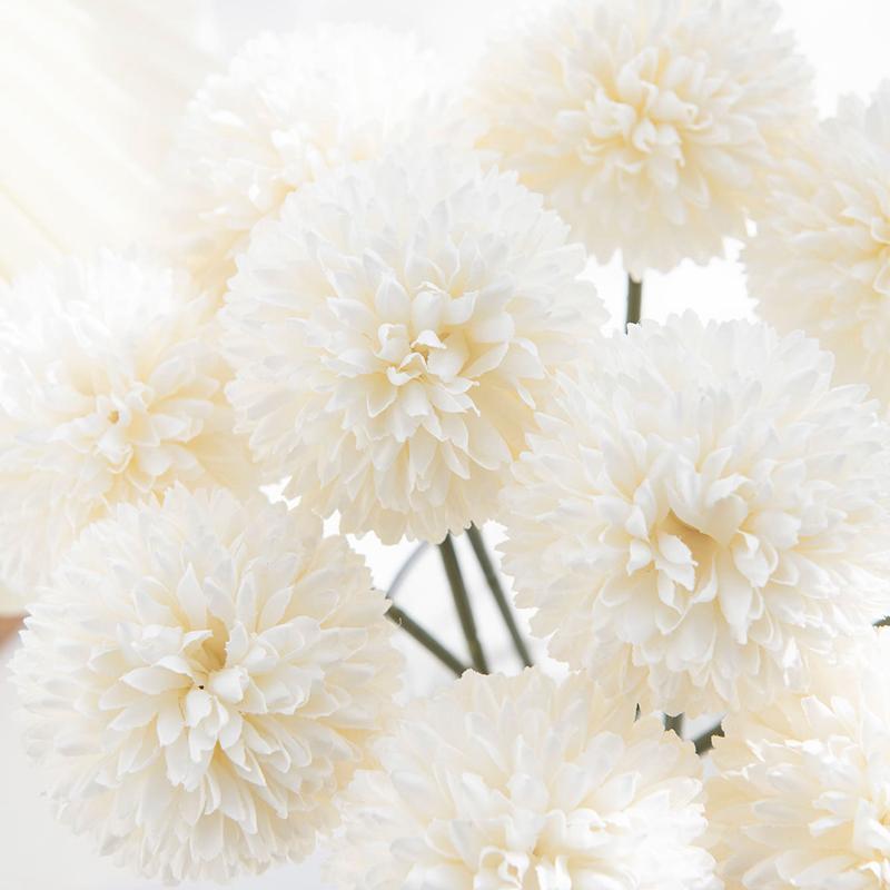 Artificial Pompon Flower, 2pcs Creative Diy Spring Fake Flower Bouquet, Decorative Flowers for Home & Wedding Party Decor, Decoration Home Ideas, Home Decor