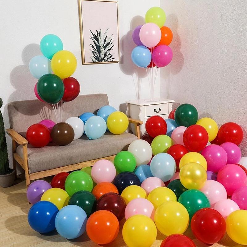 Solid Color Balloon, 50pcs Party Balloons, Atmosphere Scene Layout Decoration Supplies for Wedding Party Anniversary Festival