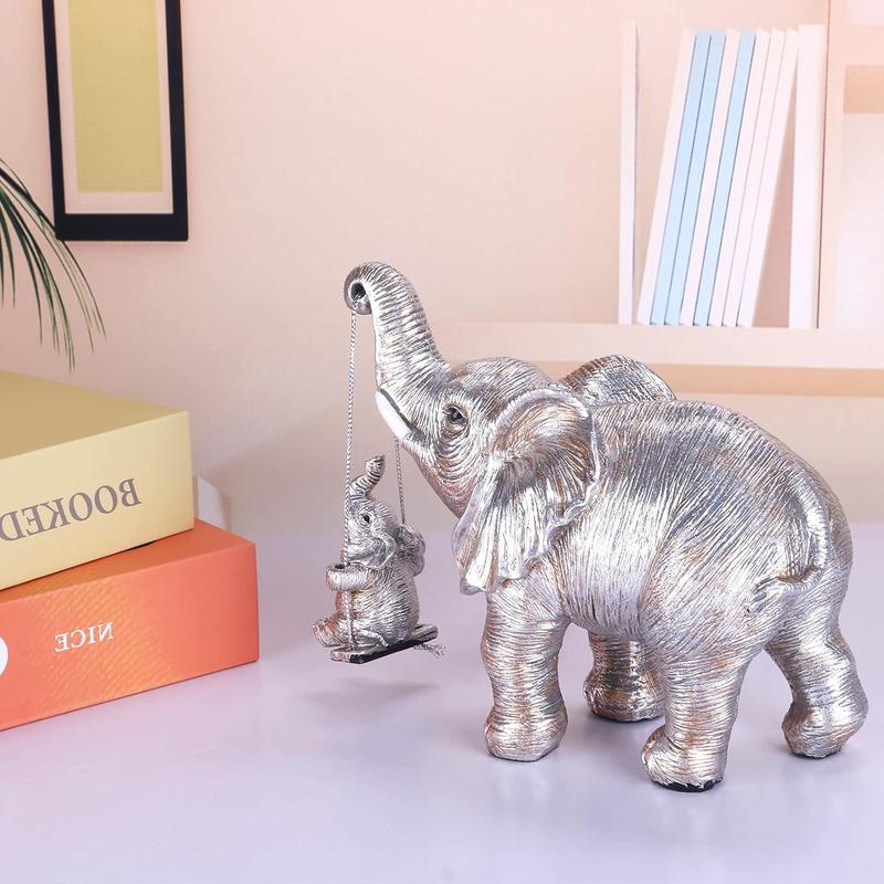 Elephant Statue. Elephant Decor Brings Good Luck, Health, Strength. Elephant Gifts for Women, Mom Gifts. Decorations Applicable Home, Office, Bookshelf TV Stand, Shelf, Living Room - FREE 2 DAY SHIPPING