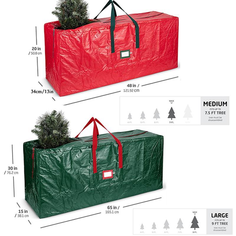 Christmas Tree Storage Bag, 1 Count Durable Waterproof Christmas Tree Storage Bag with Zipper & Carry Handles, Home Organizer for Living Room Bedroom