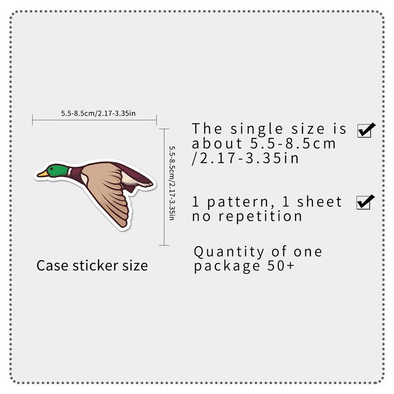 Cute Duck Pattern Sticker, 50pcs set Waterproof Self Adhesive Decor Paper, Decor Sticker for Gift Greeting Card Water Bottle Laptop Phone