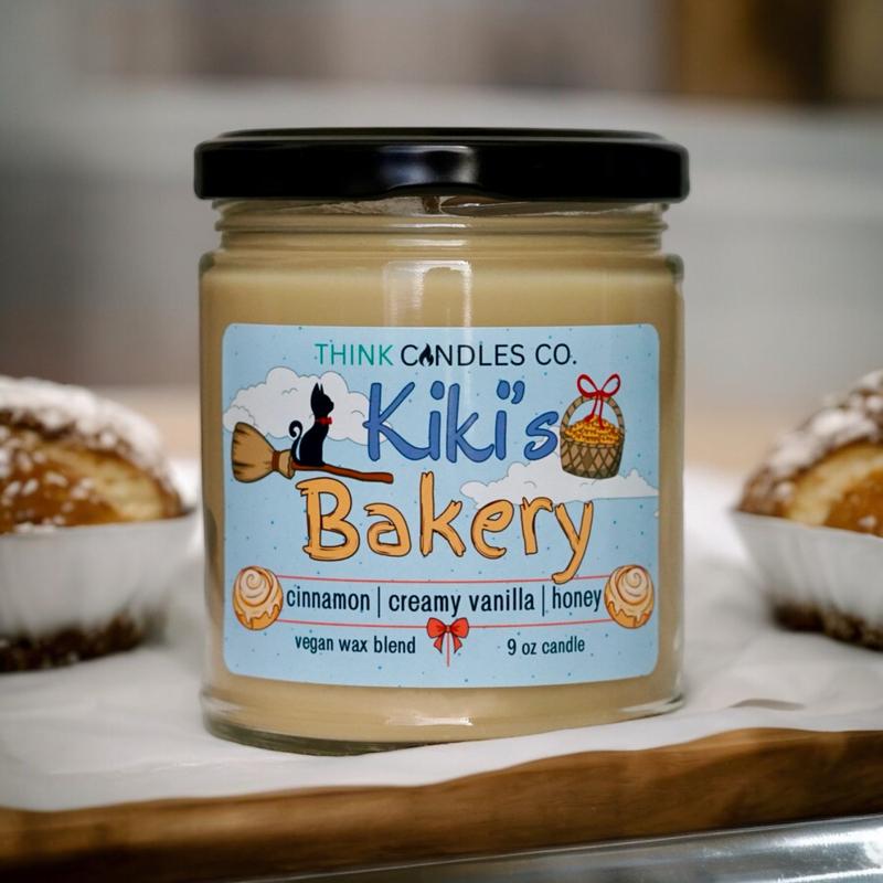 Kiki's Bakery Candle | Hand Poured Vegan Wax Blend Candle | 9 oz, 4 oz, 2 oz Snap Bar