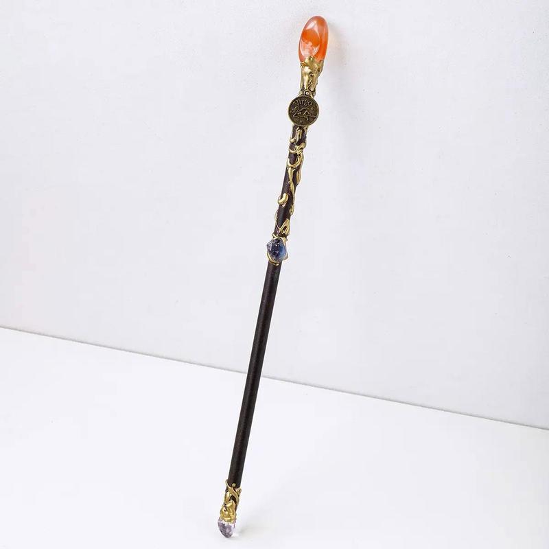 12 Zodiac Signs Natural Stone Magic Scepter, Fairy Lucky Stone Scepter, Exquisite Party Props Accessories, Festive & Party Supplies