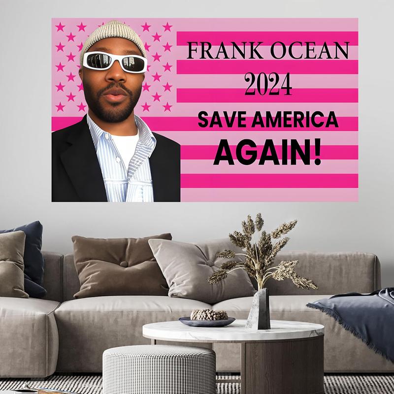 2024 FRANK OCEAN SAVE AMERICA AGAIN Flag 3x5ft funny flag with brass grommets suitable for room, bedroom, outdoor, party, college dorm decoration flag wall decoration banner