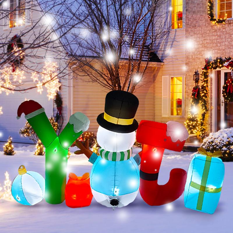 8FT Huge Blow Up Christmas Snowman Inflatables Lighted Christmas Outdoor Inflatable Decorations, Xmas Inflatables Snowman for Lawn Yard Holiday Party