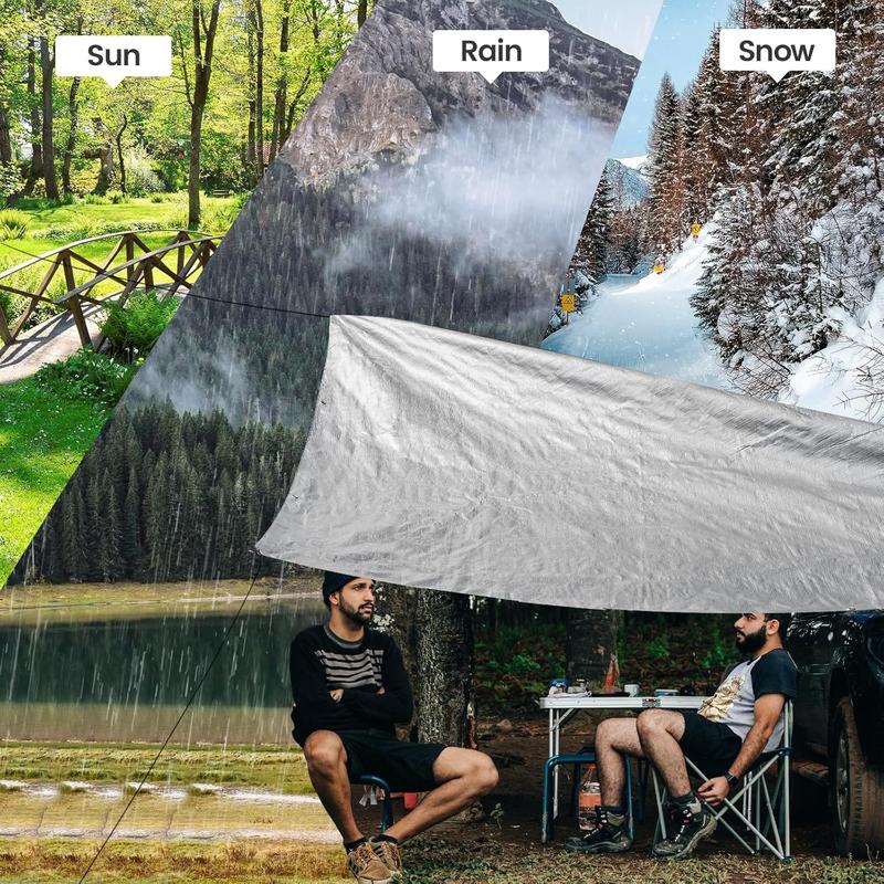 Heavy Duty Tarp Cover, Extra Thick Tarps Waterproof Tear and Rip Proof UV Resistant Tarpaulin with Reinforced Grommets and Edges