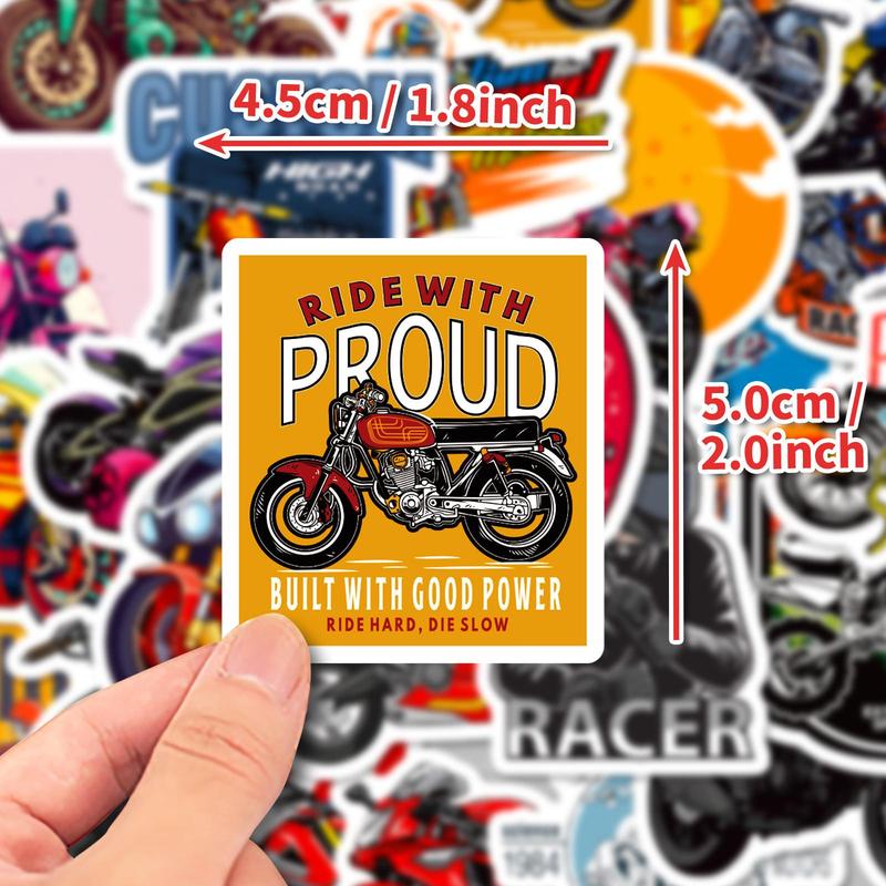 50pcs Motorcycle Series Graffiti Sticker, Waterproof Decorative Sticker For DIY