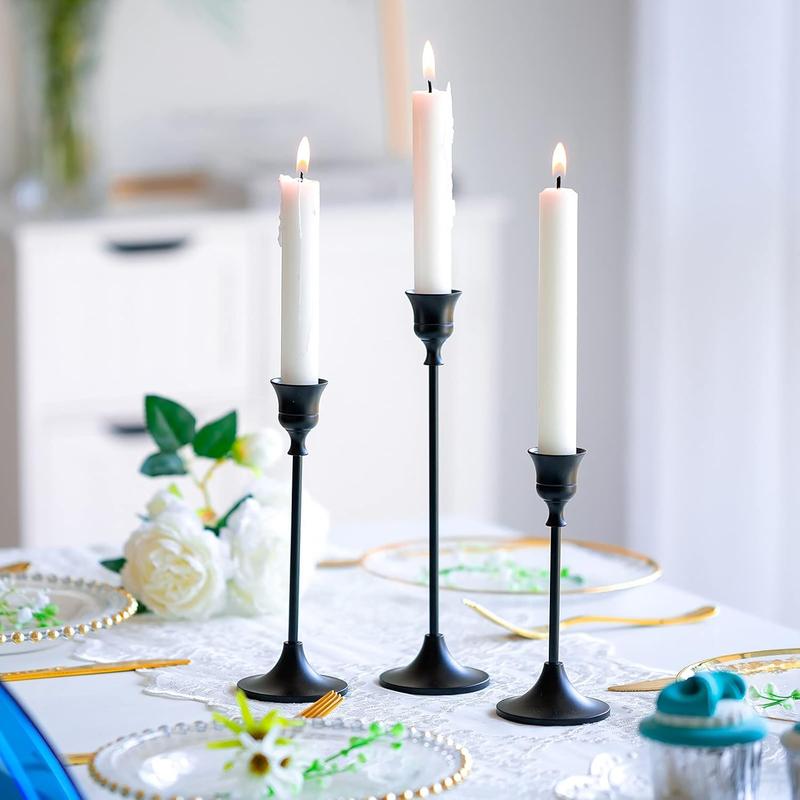 Candle Holder Set, 6 Counts set Modern Simple Candle Stand, Desktop Decoration for Home Living Room Bedroom Dining Room Wedding Party