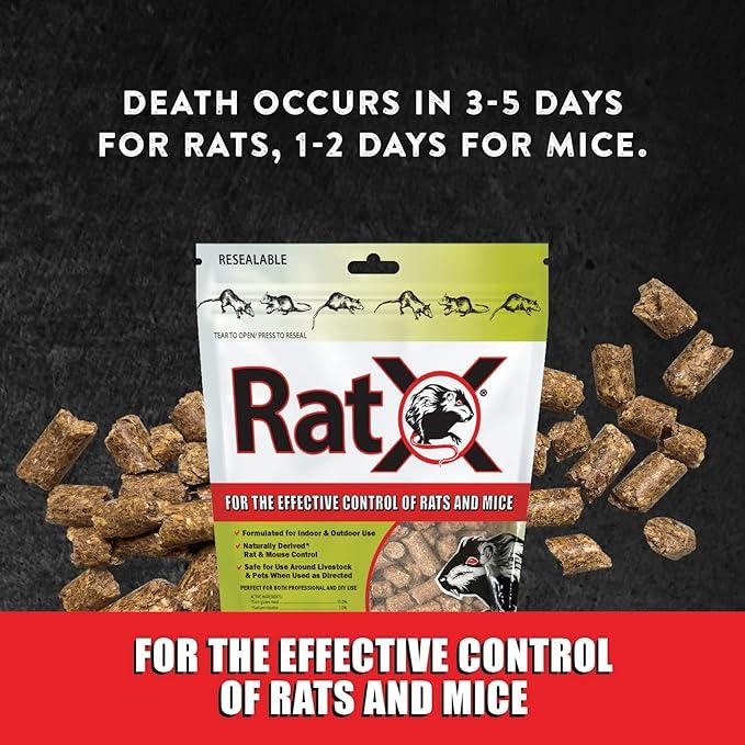 EcoClear Products 620100-6D RatX All-Natural All Species Rat Mouse, 8 oz. Bag