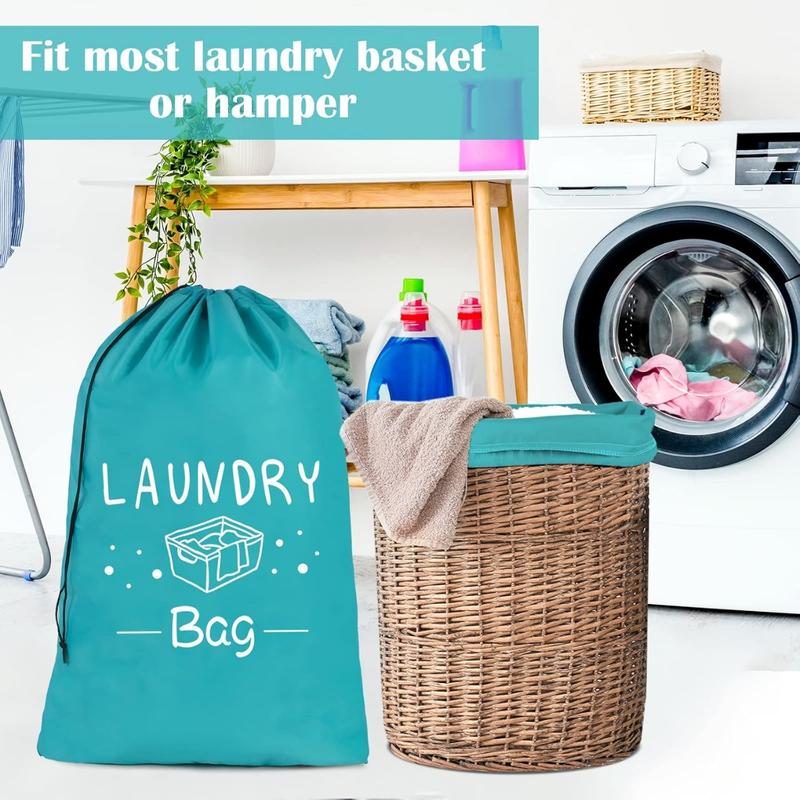 2 Pack Large Travel Laundry Bag, Dirty Clothes Organizer with Drawstring,Heavy Duty Travel Laundry Bags,Easy Fit a Laundry Hamper Travel Essentials