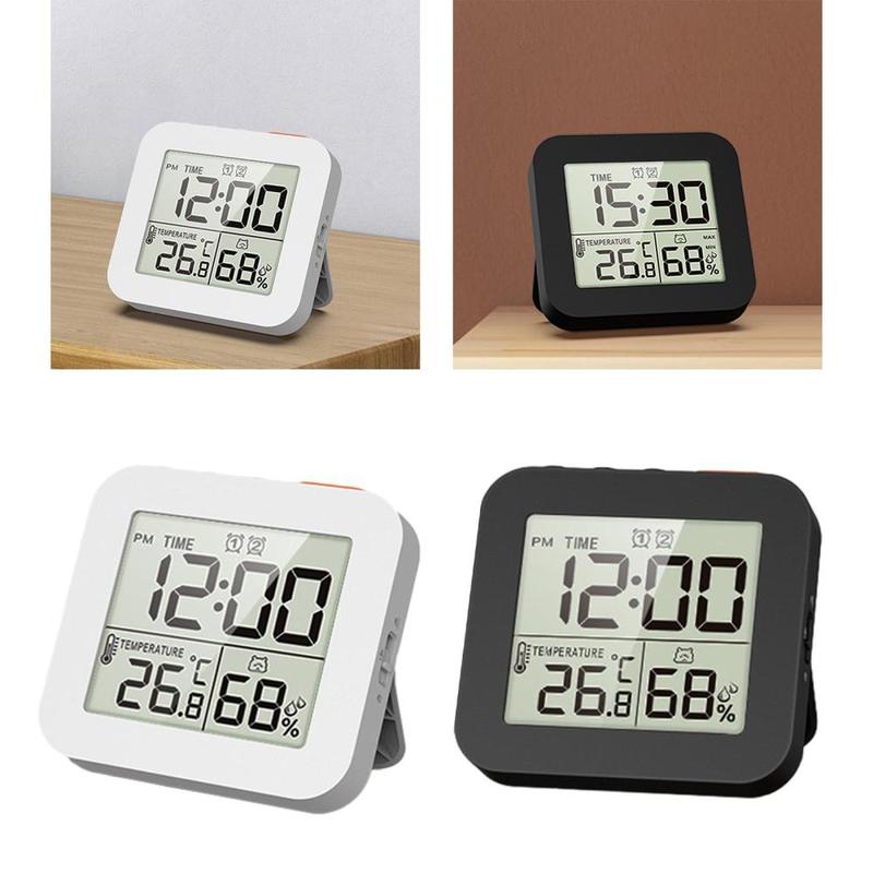 Digital Shower Clock with Timer Thermometer Hygrometer for Water Spray Bathroom Kitchen Wall Clock Decor Decor digital wallclock