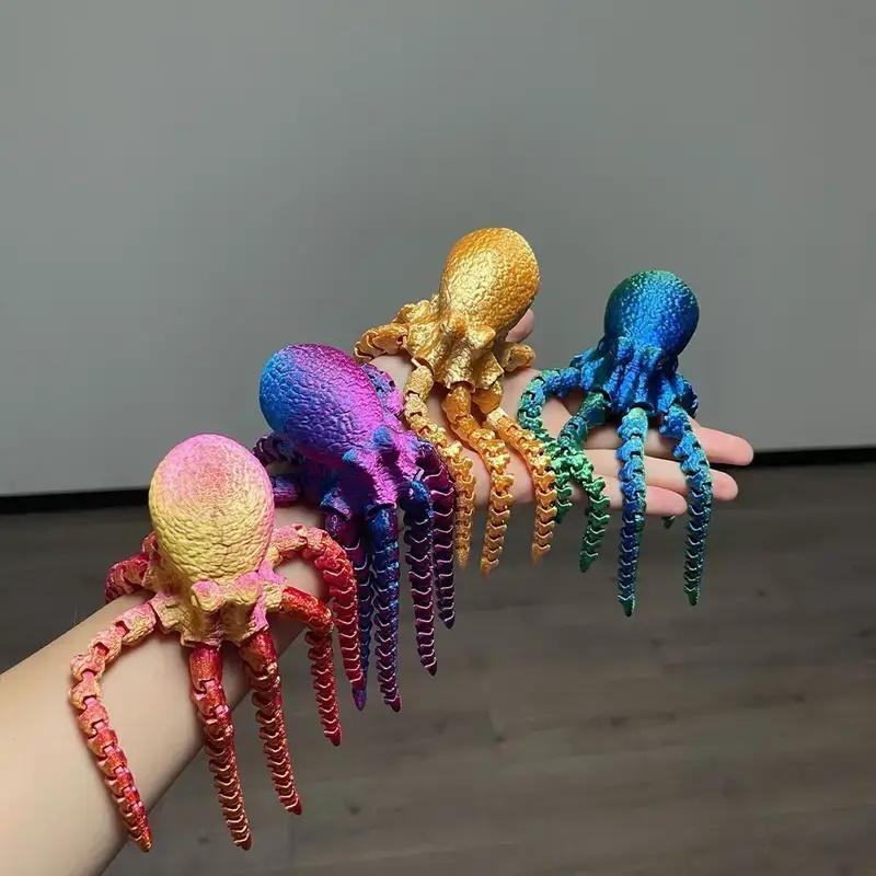 3D Printed Octopus Design Ornament, Creative Desktop Decoration, Home Decor for Living Room Bedroom Office, Gift for Friend & Family