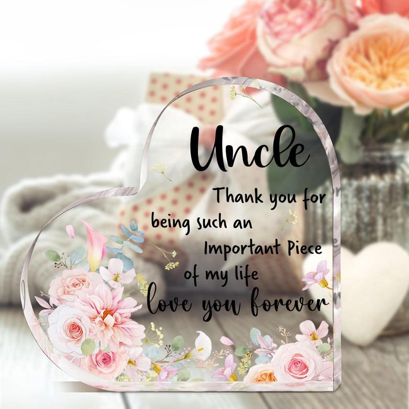 Uncle Definition Acrylic Plaque, 1 Count Thank You Gifts for Uncle, Desk Signs Ornaments for Table Tops, Home Decor, Gift Ideas