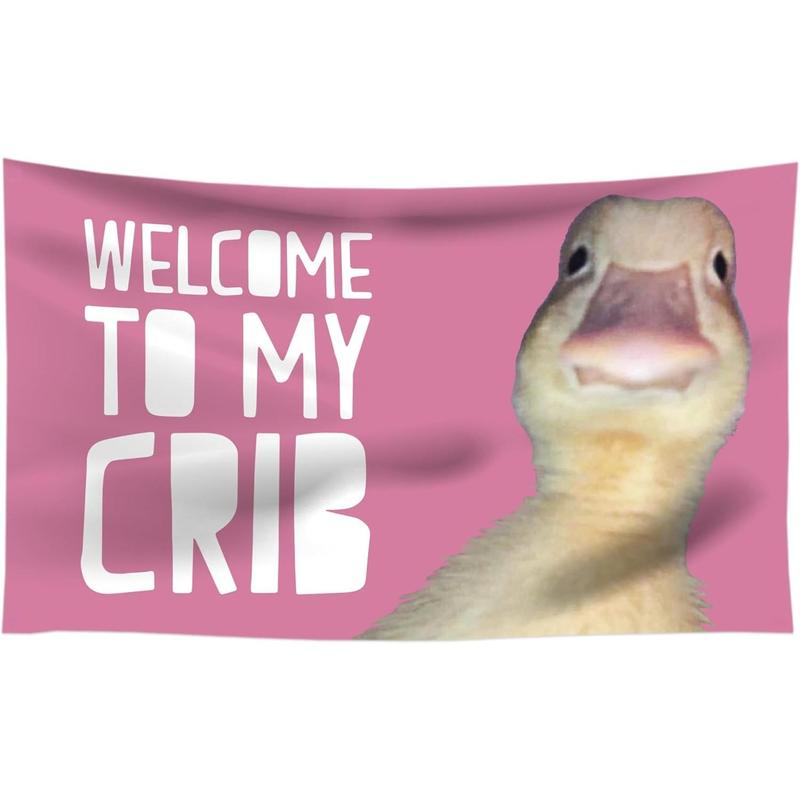 Welcome to My Crib Funny Wall Hanging for Room 60x40inch for Bedrooms Living Rooms Bars College Dorms Decor