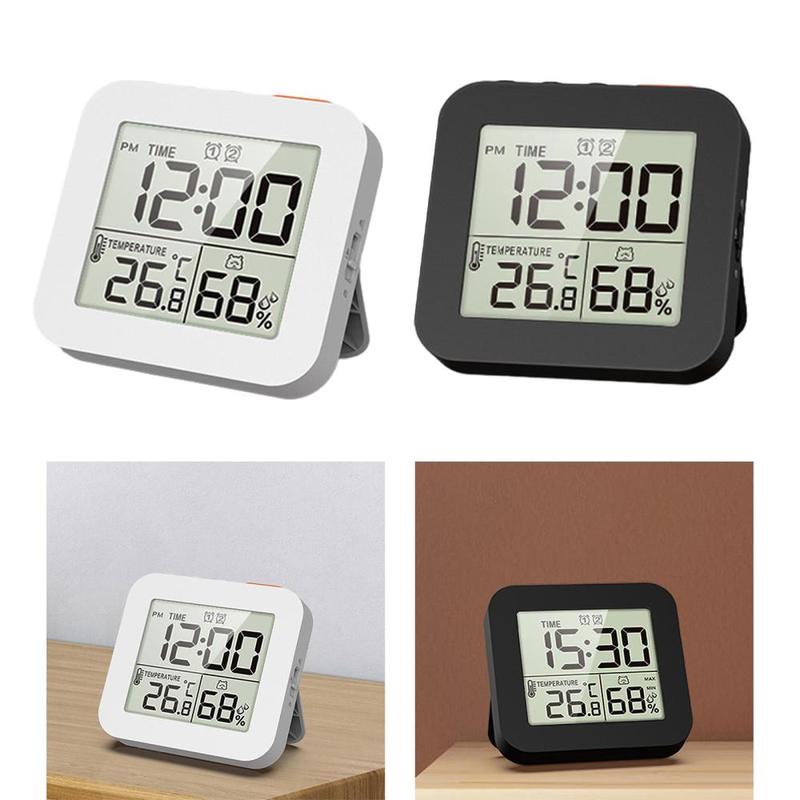 Digital Shower Clock with Timer Thermometer Hygrometer for Water Spray Bathroom Kitchen Wall Clock Decor Decor digital wallclock