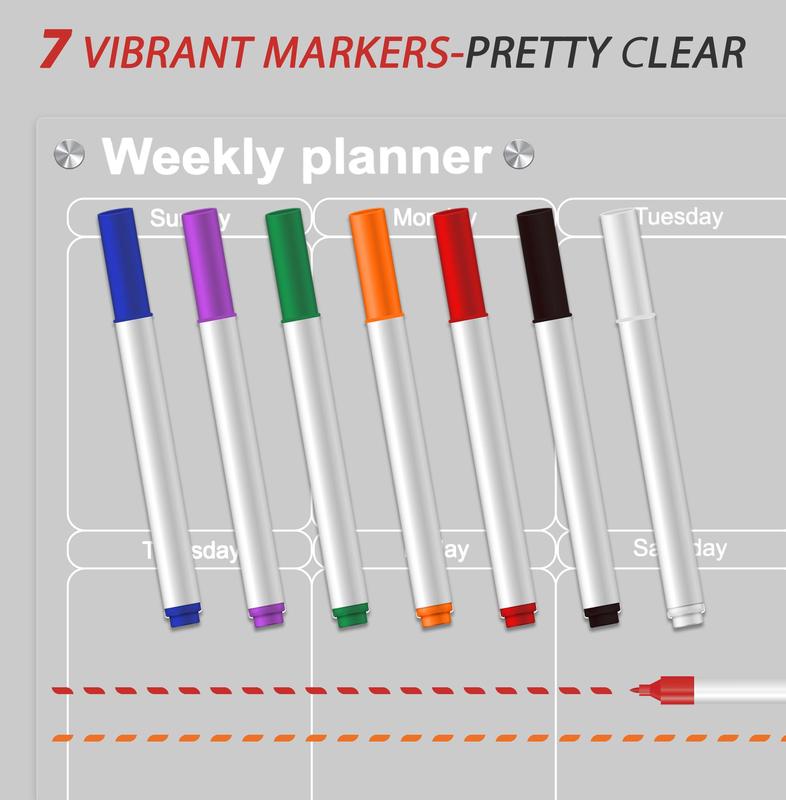 Clear Acrylic Magnetic Fridge Calendar 2PC Planning Boards 16