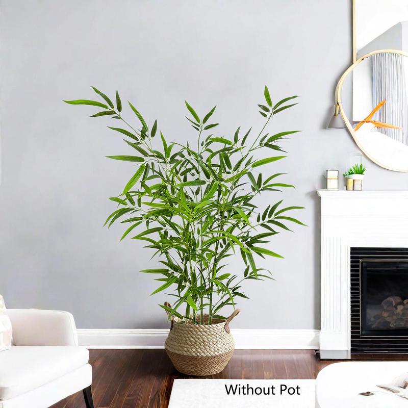 Artificial Bamboo Branch without Pot, 3 Counts set Fake Bamboo Plant, Decorative Plant for Home Wedding Party Office Decoration, Indoor Plants Artificial Trees  Room Decor