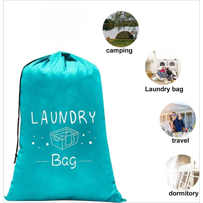 2 Pack Large Travel Laundry Bag, Dirty Clothes Organizer with Drawstring,Heavy Duty Travel Laundry Bags,Easy Fit a Laundry Hamper Travel Essentials