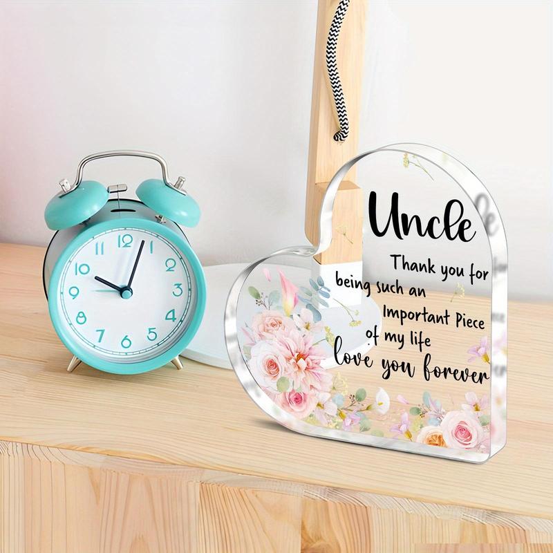 Uncle Definition Acrylic Plaque, 1 Count Thank You Gifts for Uncle, Desk Signs Ornaments for Table Tops, Home Decor, Gift Ideas