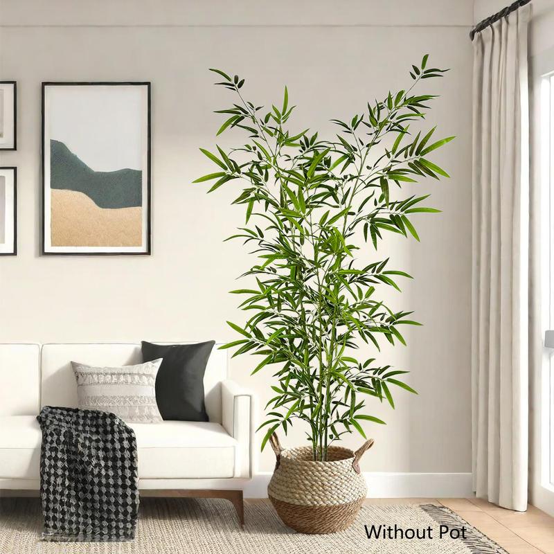 Artificial Bamboo Branch without Pot, 3 Counts set Fake Bamboo Plant, Decorative Plant for Home Wedding Party Office Decoration, Indoor Plants Artificial Trees  Room Decor