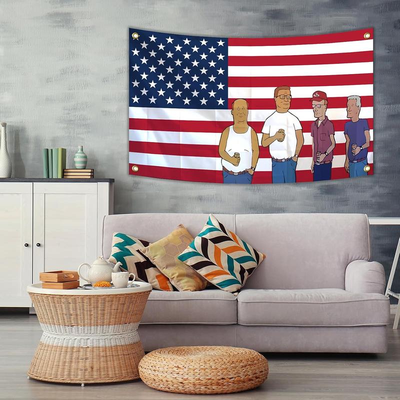 America TV Show 3x5Ft Flag Motivational Banner Inspirational for Office Gym Dorm Wall Hanging Tapestries Decorations Outdoor with 4 Brass Grommets