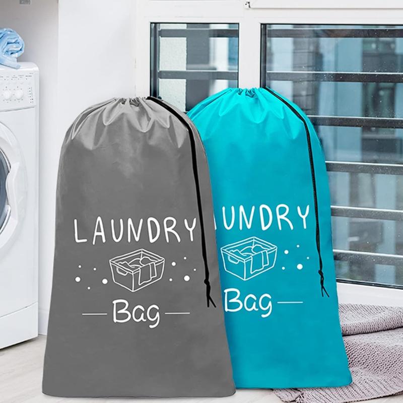 2 Pack Large Travel Laundry Bag, Dirty Clothes Organizer with Drawstring,Heavy Duty Travel Laundry Bags,Easy Fit a Laundry Hamper Travel Essentials