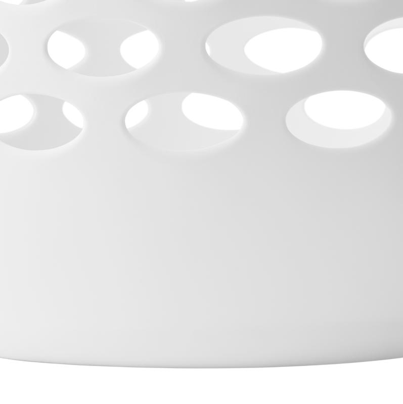 Flexible Plastic White Round Laundry Hamper, 26