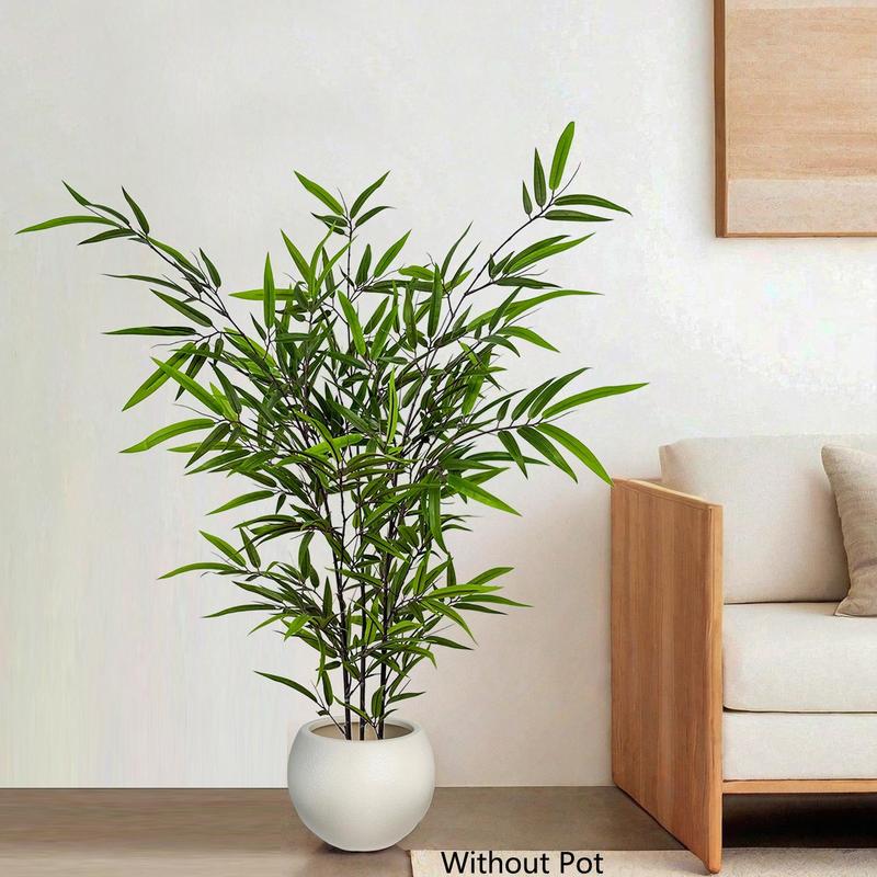 Artificial Bamboo Branch without Pot, 3 Counts set Fake Bamboo Plant, Decorative Plant for Home Wedding Party Office Decoration, Indoor Plants Artificial Trees  Room Decor