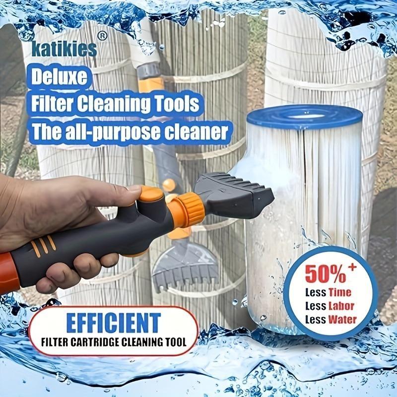 Pool Filter Cartridge Cleaning Brush, Handheld Filter Cleaning Tool, Heavy Duty & Durable Pool Filter Cleaning Brush for Home Use