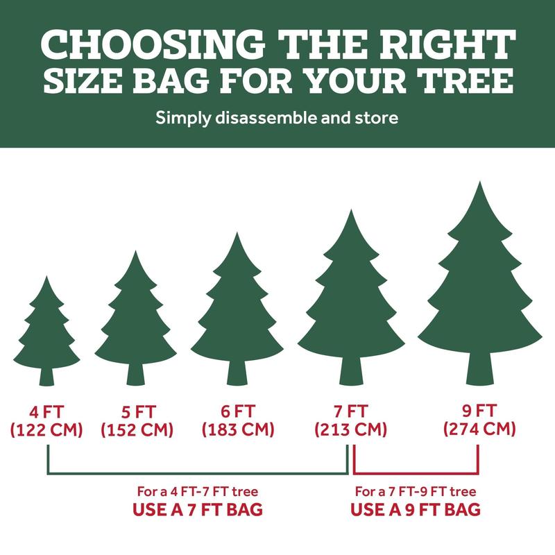 Large Capacity Christmas Tree Storage Bag, 1 Count Foldable Xmas Tree Storage Organizer with Handle, Holiday Tree Storage Bag for Home Dormitory Office Outdoor