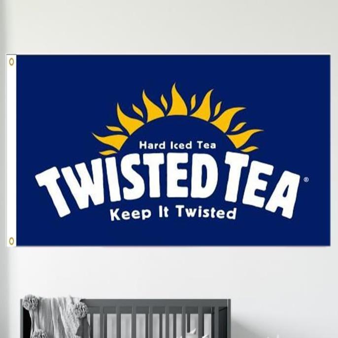 Blue Twisted Tea Flag 3x5ft Banner for Indoor and Outdoor  Banner Decoration Tapestry