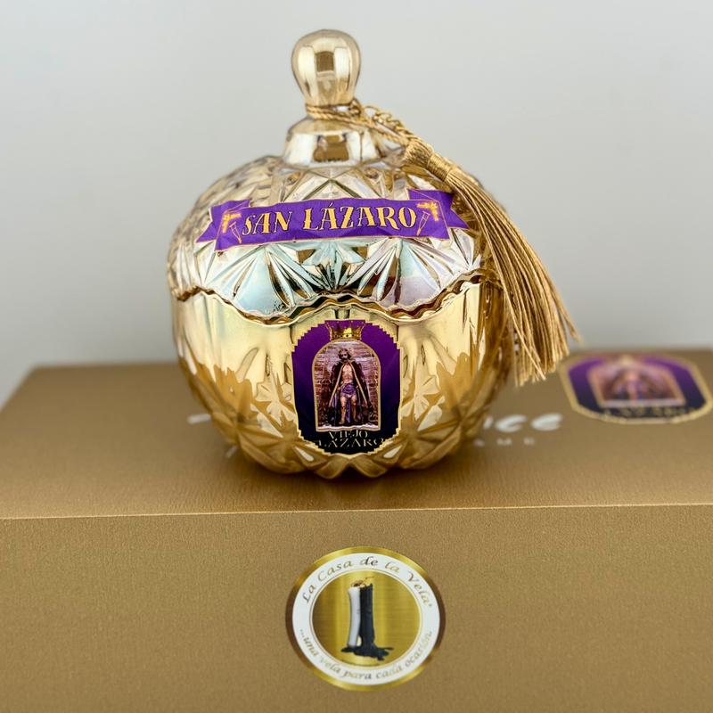 Vela para San Lázaro, Azowano, Babalu Aye el Milagroso, el patrón de las enfermedades y las sanaciones. Perfecta para regalos y ceremonias, altamente perfumadas.