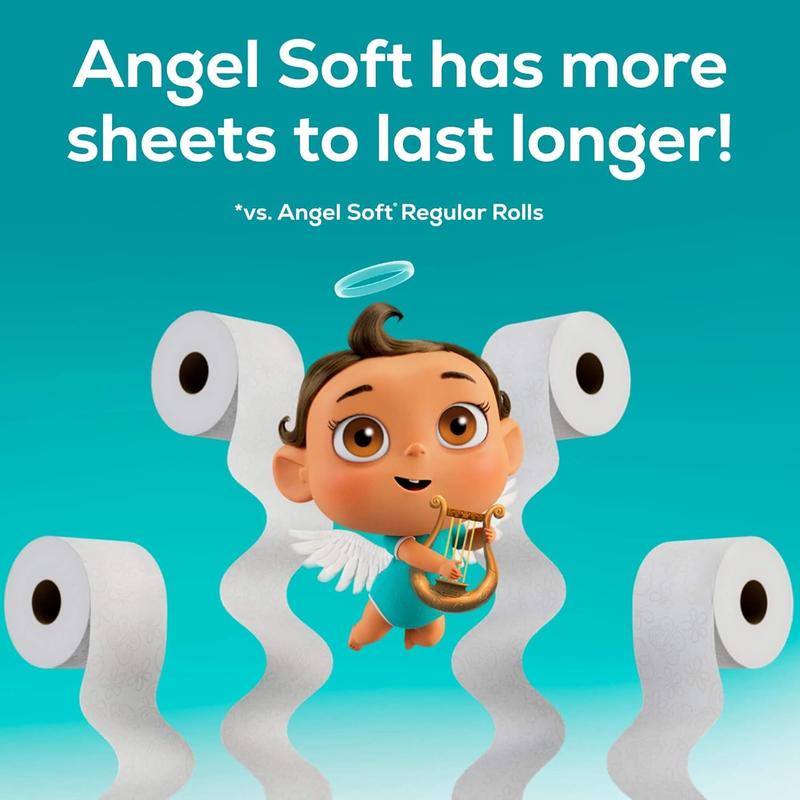 Toilet Paper, 16 Mega Rolls = 64 Regular Rolls, Soft and Strong Toilet Tissue Pack Wipes