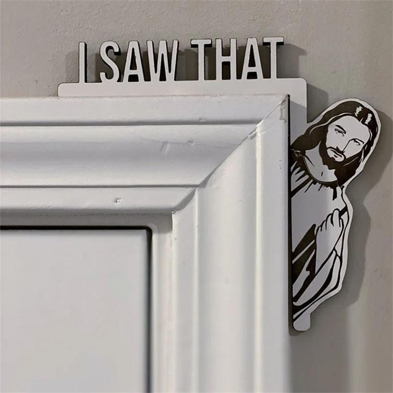 Jesus Letter Design Door Frame Decoration, 1 Count Creative Jesus with Letter Design Door Hanging Decoration, Home Decor for Living Room Bedroom