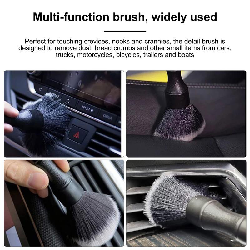 Car Interior Detailing Brush, Soft Bristle Car Interior Cleaning Dusting Brush, Multi-purpose Cleaning Brush for Interior Surfaces