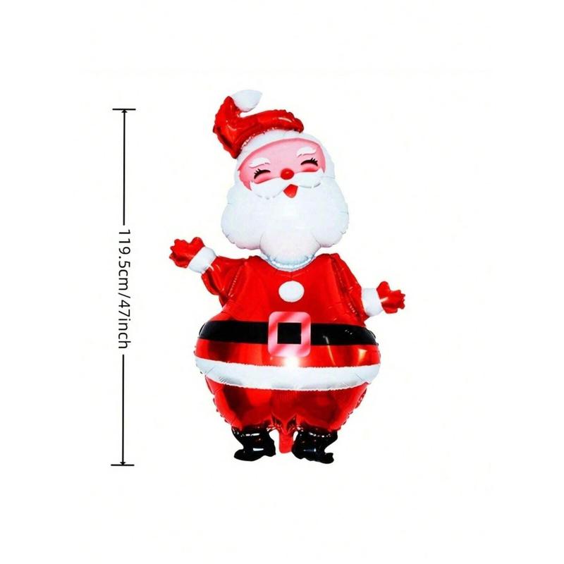 2pcs Christmas Oversized Decorative Balloons 47 Inches (119.2 Cm) Suitable For Christmas Party Decoration Supplies Christmas Aluminum Foil Balloons Christmas Balloon Decoration,Christmas