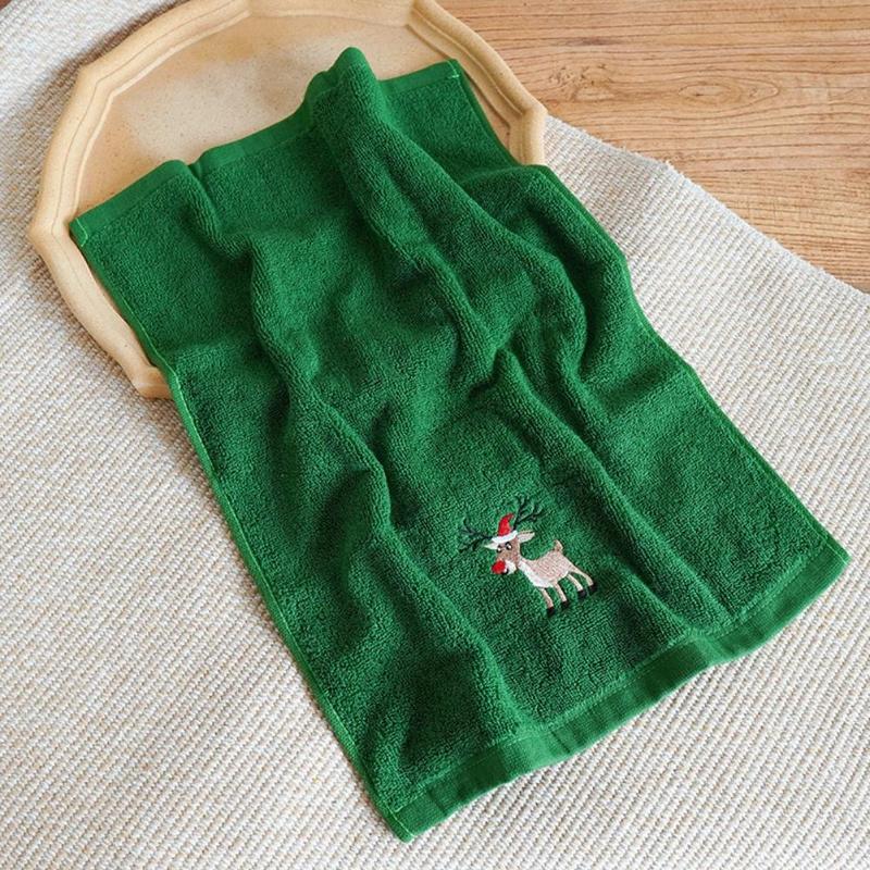 Merry Christmas Themed Hand Towel, 3 Counts set Absorbent Hand Towel, Soft Hand Towel for Home Hotel Bathroom Dormitory Kitchen