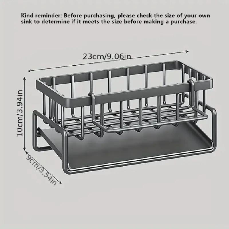 Kitchen Sink Drain Rack, 1 Count Stainless Steel Kitchen Sink Drain Storage Rack, Multifunctional Storage Rack, Household Kitchen Storage Tool