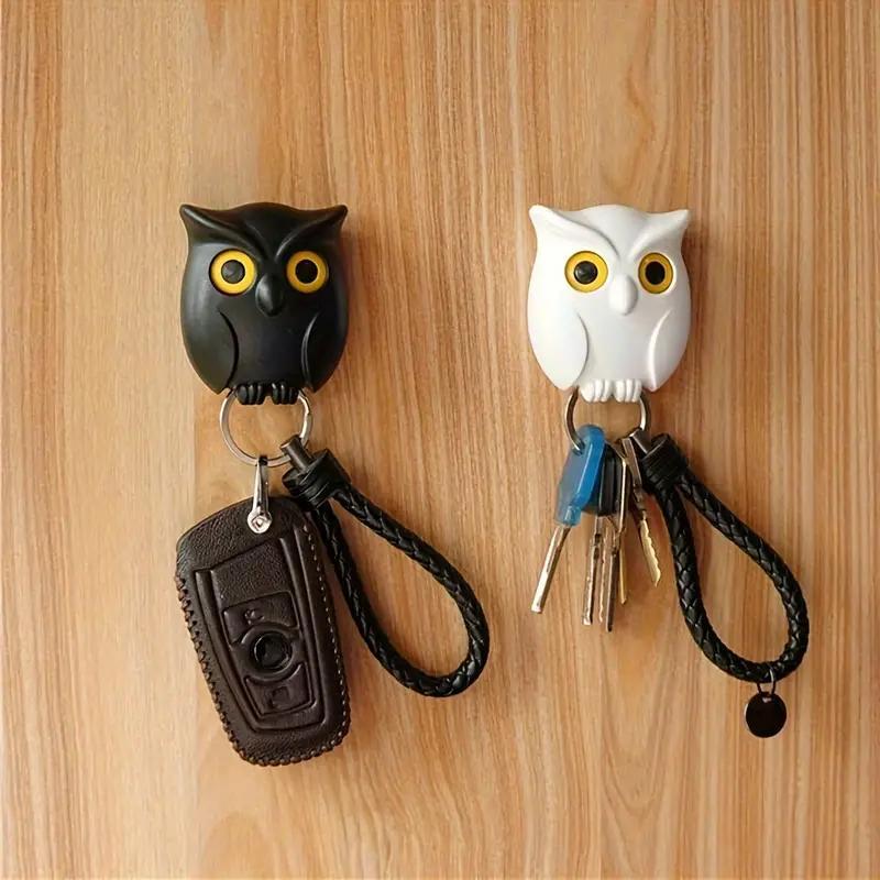 Owl Design Key Hook, 1 Count Cute Owl Key Holder, Magnetic Night Owl Key Hook, Wall Mounted Key Hook, Home Storage Hook for Home Office