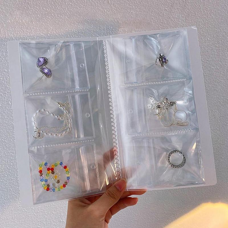 84 Cards Slot Clear Jewelry Storage Booklet, 1 Count Anti-oxidation Jewelry Storage Bag, Durable Storage Bag For Necklaces & Rings & Earrings