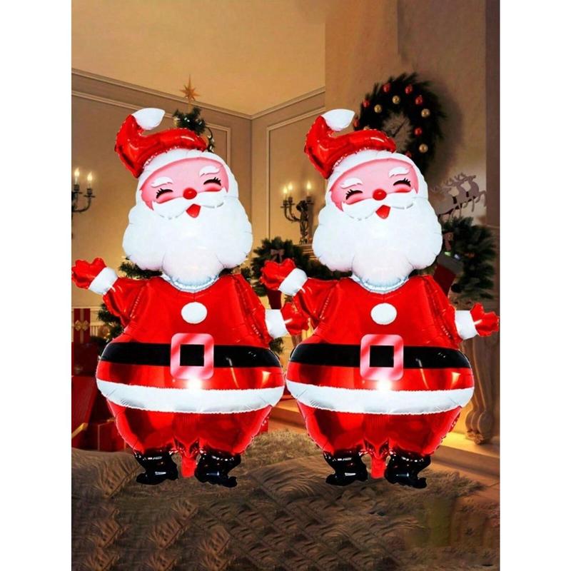 2pcs Christmas Oversized Decorative Balloons 47 Inches (119.2 Cm) Suitable For Christmas Party Decoration Supplies Christmas Aluminum Foil Balloons Christmas Balloon Decoration,Christmas