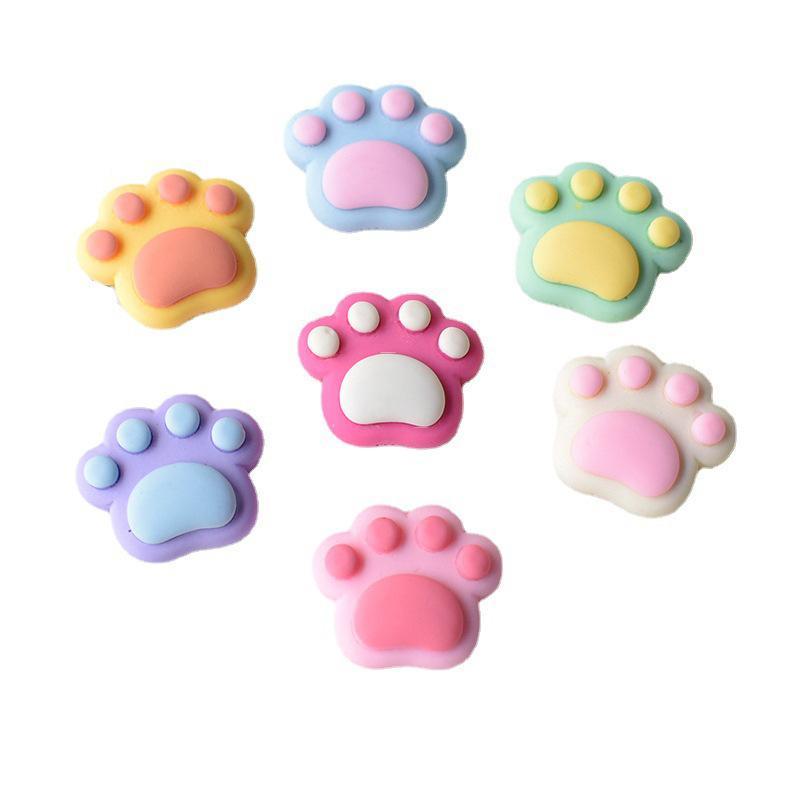 Cute Cat Paw Design Refrigerator Magnet, 7 Counts set Colorful Lovely Paw Shaped Fridge Magnet, Decorative Magnet for Kitchen Office Whiteboard